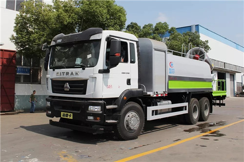 國(guó)六重汽汕德卡多功能抑塵車(chē)(方圓罐-CLW5250TDYZ6選裝60-120米霧炮)